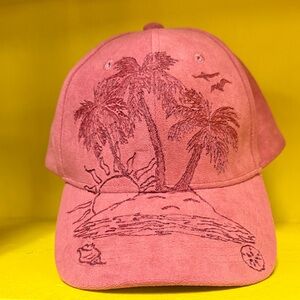 Peach Hand Burnt Beach with Palm Tree Cap